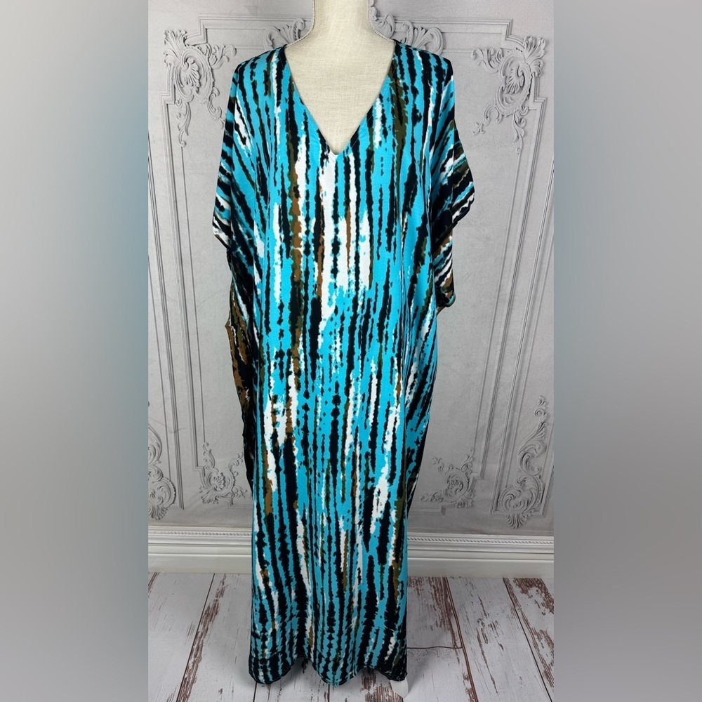 Jenny Elegant Bohemian Kaftan Maxi Dress Swimsuit Coverup - Picture 11 of 13